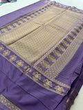 Fancy Checks Crape Silk Saree -M30