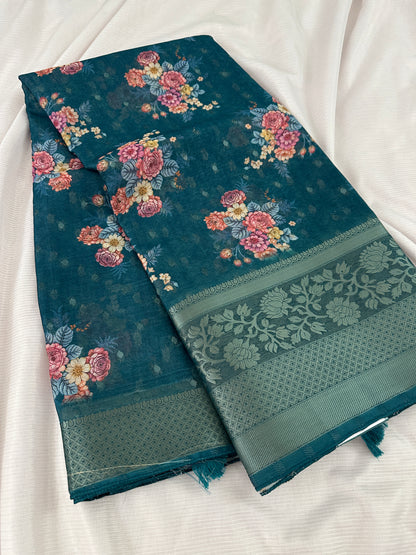 FLORAL ORGANZA SAREE