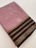 Semi Mysore Silk Checks Saree with Butta-AU16