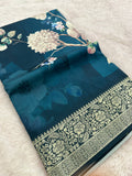 Kalamkari Printed Crape-JU14