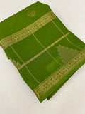 NEW Green and Light Pink Crepe Silk sarees at affordable range and beautiful self matching blouse and brocade style pallu 🌹