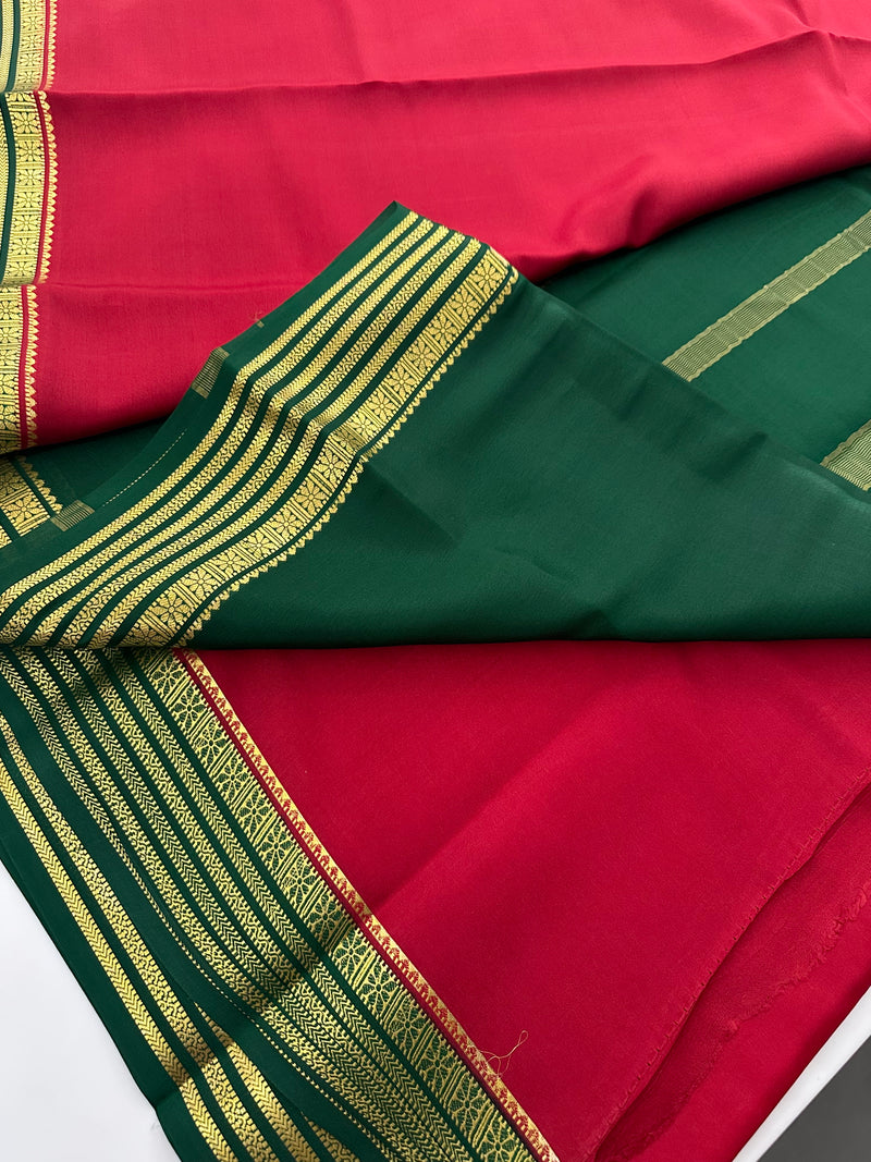 80GSM Pure Mysore Crape Silk Sarees-AU4