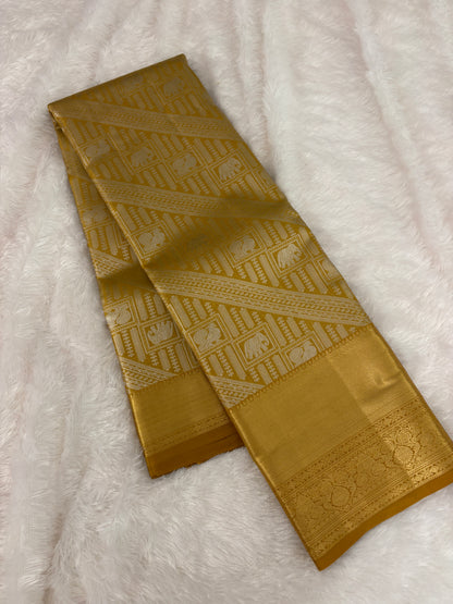 Golden Tissue Semi Silk Saree