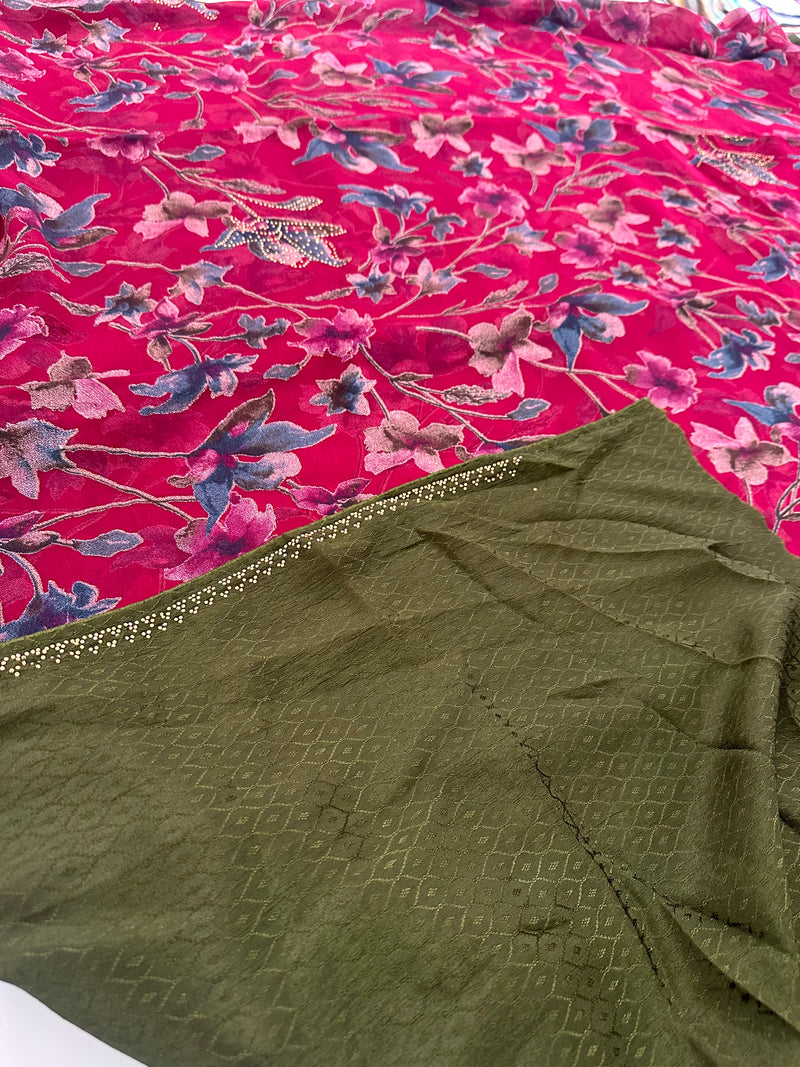 Brosso Fancy Saree New-(JU1)