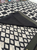 Black and White Tussar Printed Saree- JU28