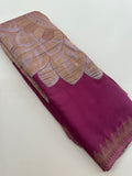 Designer Saree - Magenta Crepe Georgette JU17