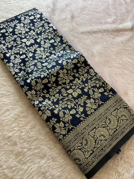 Tussar Silver Brocade