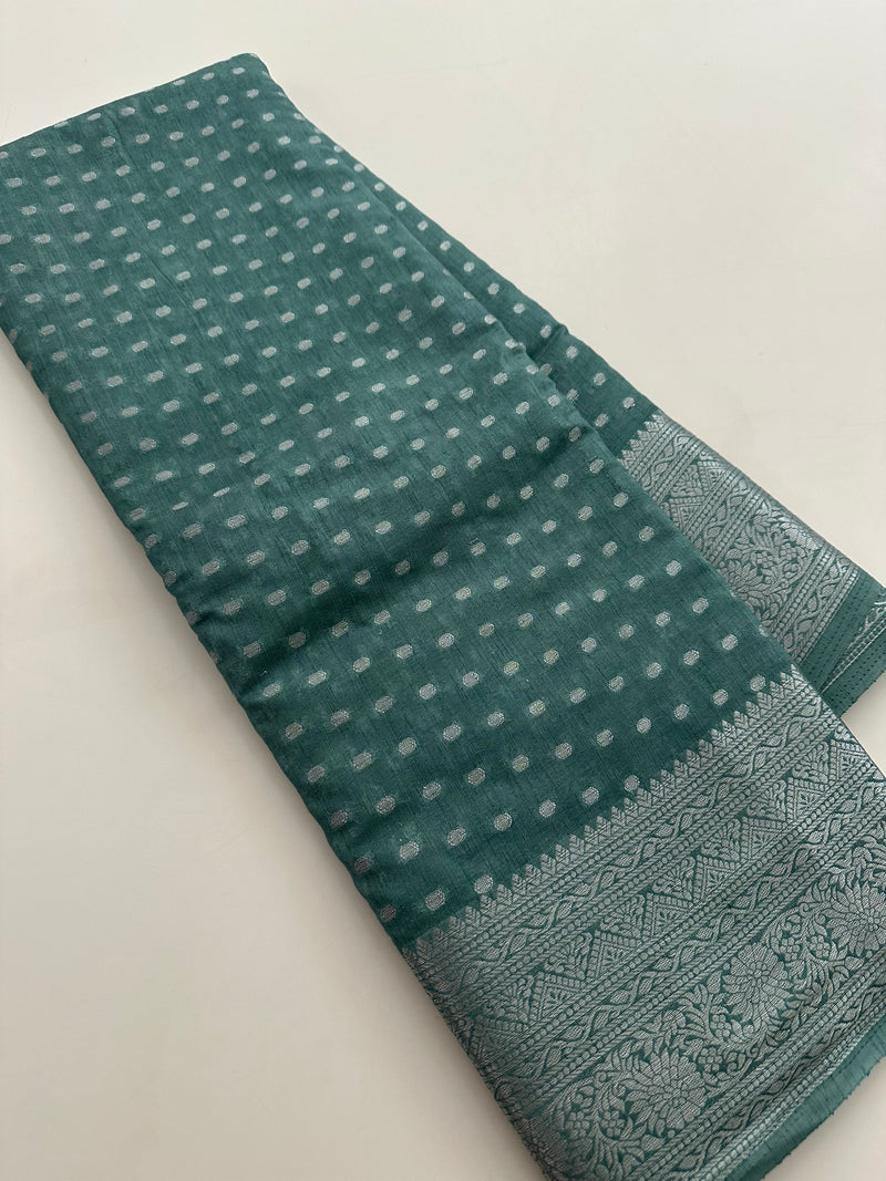 Tussar silver butties -AU3