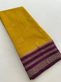 Semi Mysore Silk Checks Saree with Butta-AU16