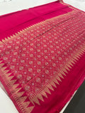 Designer Saree - Pink Crepe Georgette JU17
