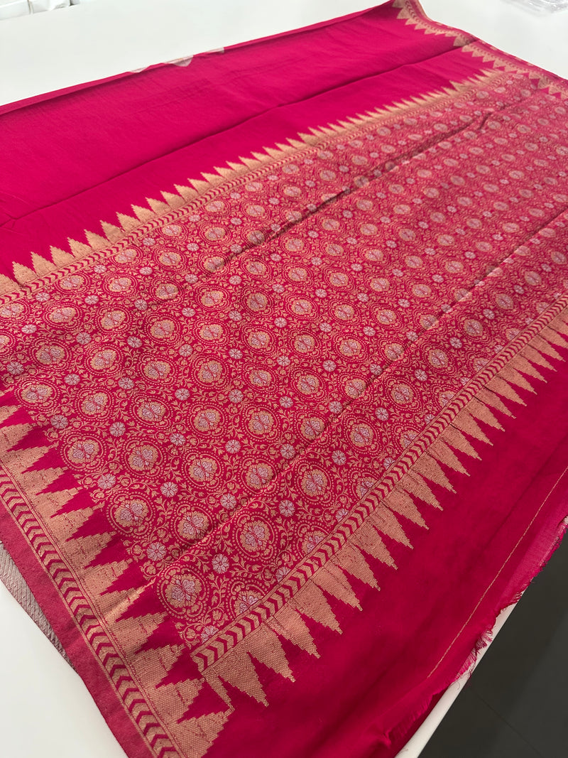 Designer Saree - Pink Crepe Georgette JU17