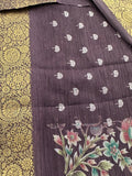 Crush Crape Chiffon Printed Sarees With self Butti Printed Blouse Piece🌹- J29