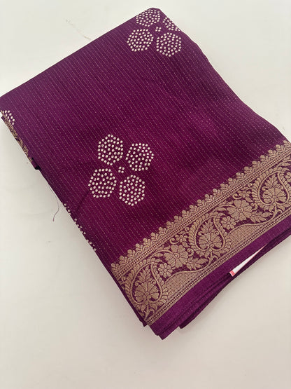 Tussar Chiffons Lines-J13
