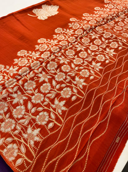 Chinnon Silk Premium Lily Green x Red-1121