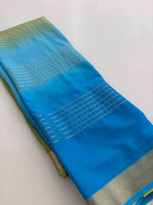 Multi color dyed premium crape silk