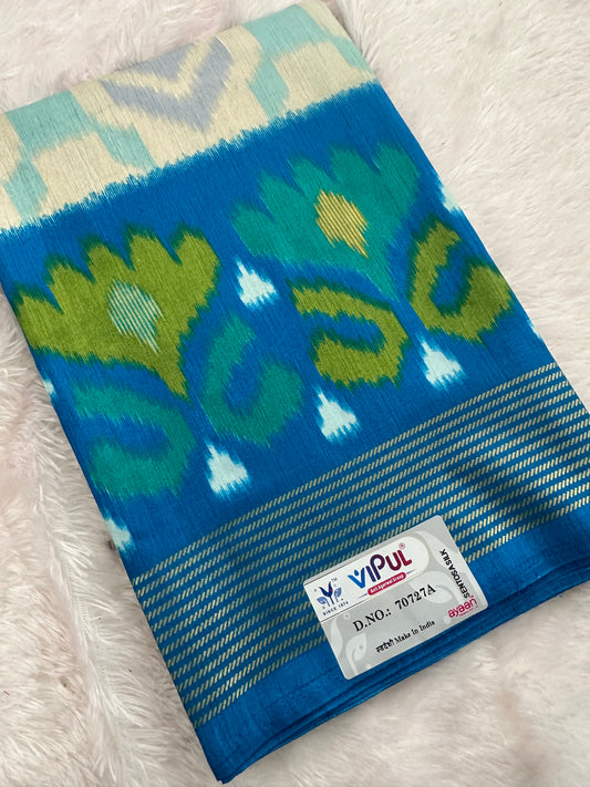 Ikkat Print Crape Chiffon-M26