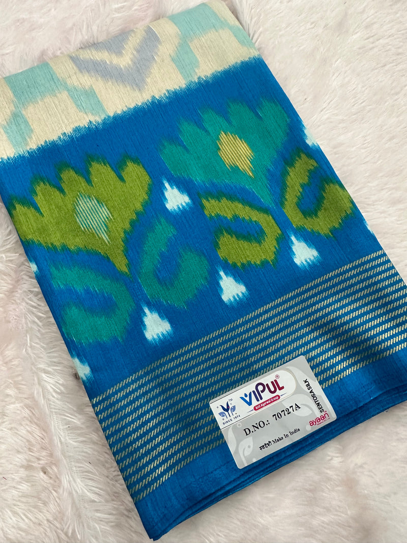 Ikkat Print Crape Chiffon-M26