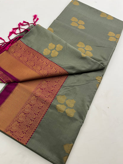 Semi Kanchi silk saree
