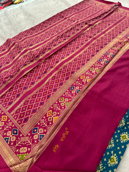 Ikkat Print Crape Chiffon-M26