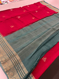 Cut Dana Work Border Chinnon Saree -AU6