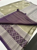 Crape Viscose Fancy Sarees-AU4