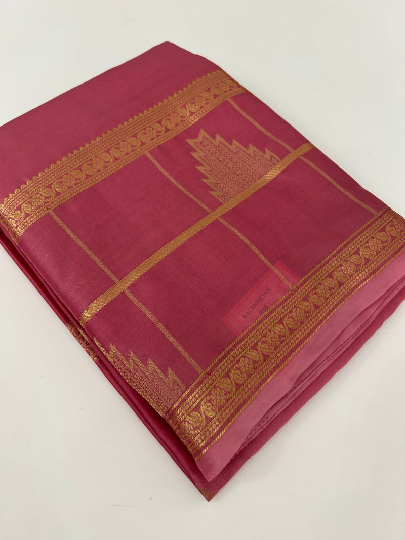 NEW Green and Light Pink Crepe Silk sarees at affordable range and beautiful self matching blouse and brocade style pallu 🌹