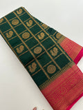 New collection in South Cotton Silk sarees for Varmahalaxmi with contrast matching blouse piece🌹-AU3