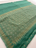 🌹Beautiful Soft Georgette Sarees,, Centric Weaving Big Floral Buttas all over,, self blouse with butties 🌹 JU27