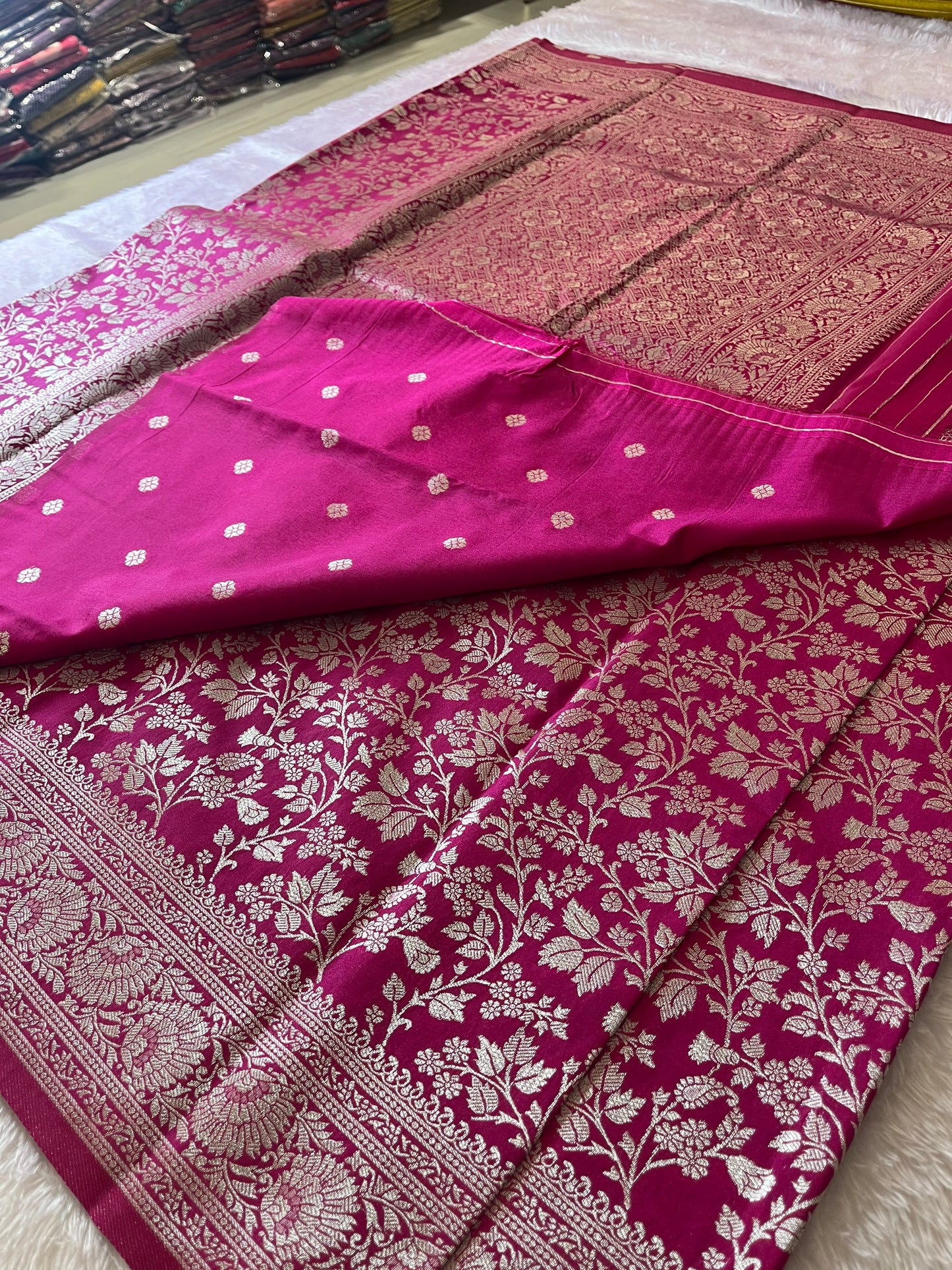 Tussar Silver Brocade