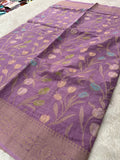 Tulips Linen Premium Saree-M13