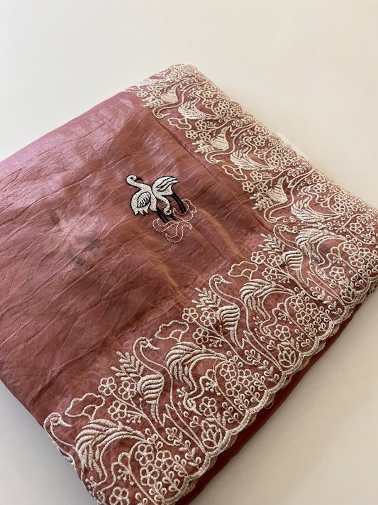 Soft organza fancy saree