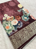 Kalamkari Printed Crape-JU14
