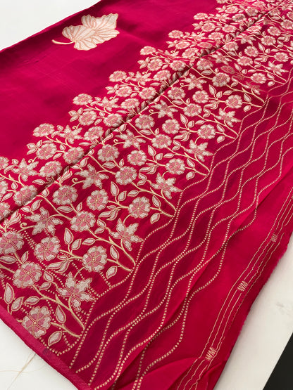 Chinnon Silk Premium Lily Green x Red-1121