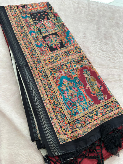 Kalamkari Tussar Fancy-M10