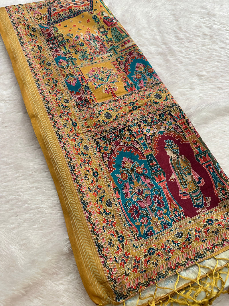 Kalamkari Tussar Fancy-M10