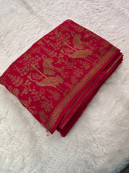 Premium Jute Tussar Fancy Saree-M14
