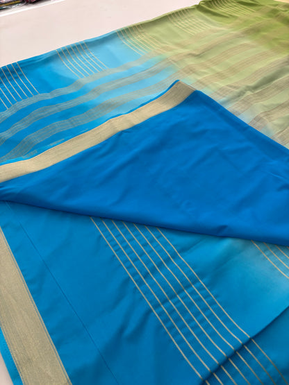 Multi color dyed premium crape silk
