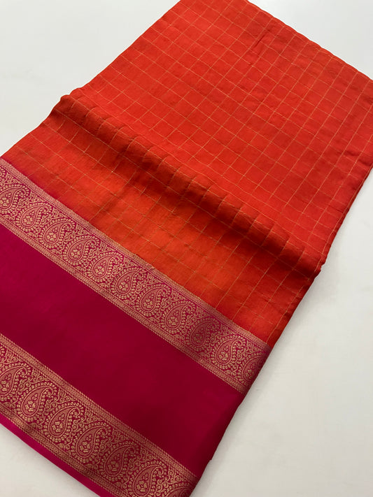 Dupion silk saree