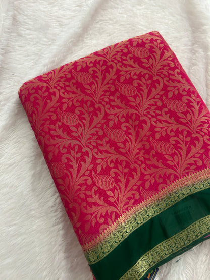 Brocade Style Semi Mysore Silk