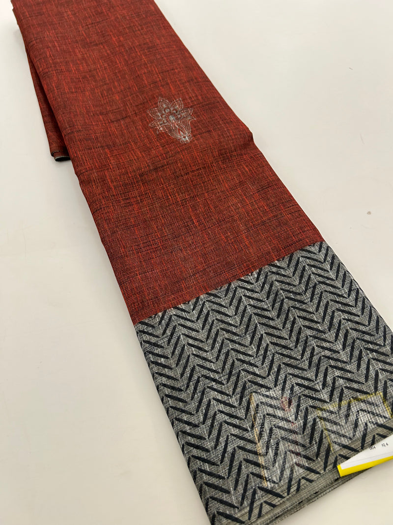 Cotton Fancy Saree-JU30