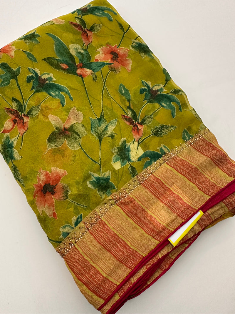 Brosso Fancy Saree New-(JU1)
