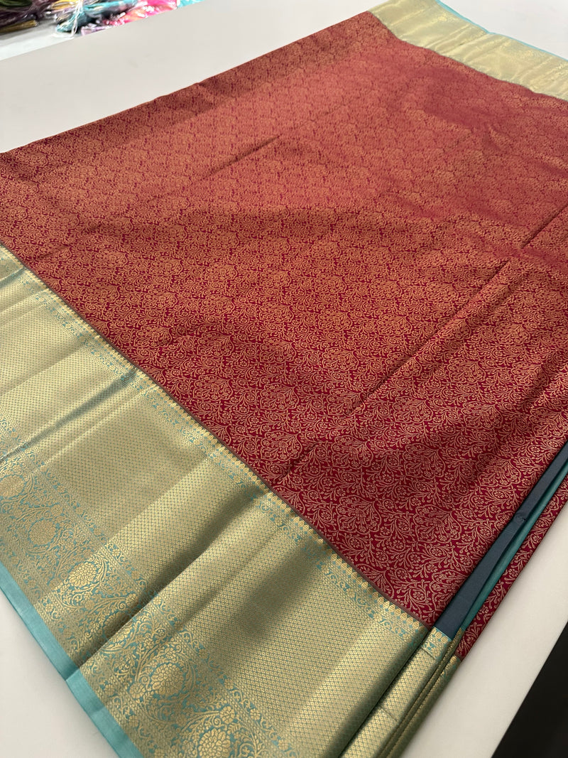 Kanchi Semi Silk Tissue Brocade-JU10