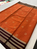 Semi Mysore Silk Checks Saree with Butta-AU16