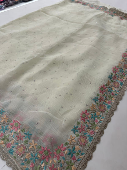 Organza Work Saree-M30