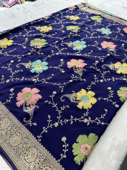 Banarasi Fancy Crape Saree -M19