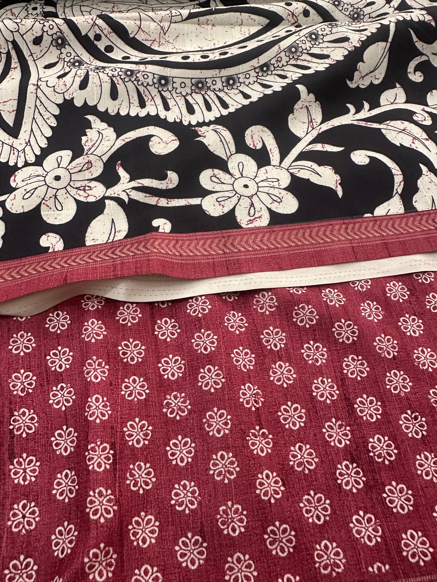 Kalamkari Tussar Printed-M26