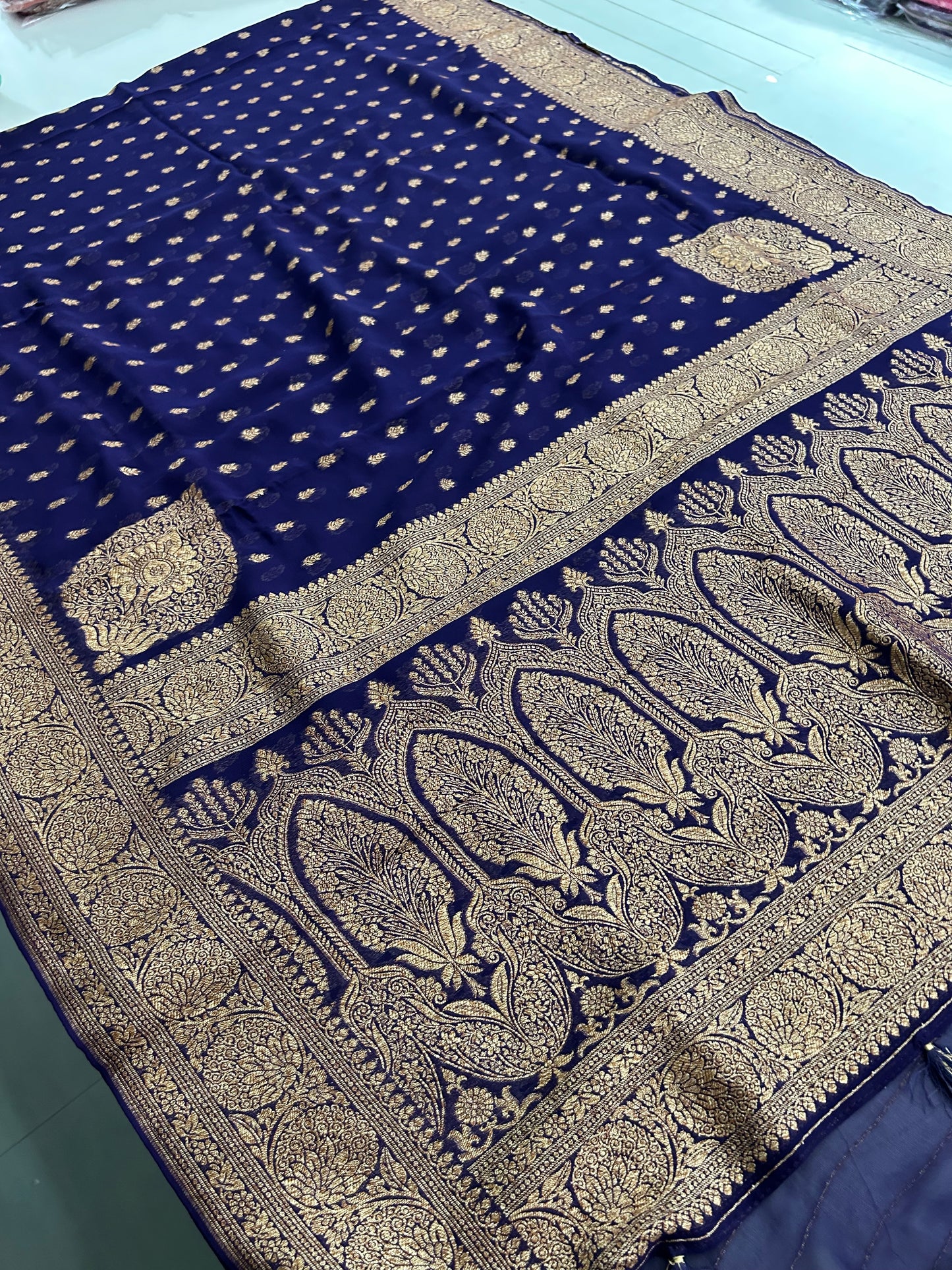PURE VISCOSE CHIFFON SAREE-M20
