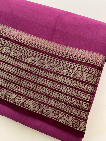 89 PREMIUM SEMI CRAPE MYSORE SILK SAREES