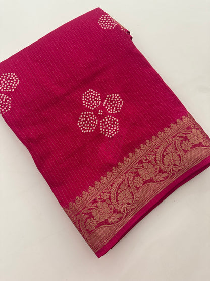 Tussar Chiffons Lines-J13