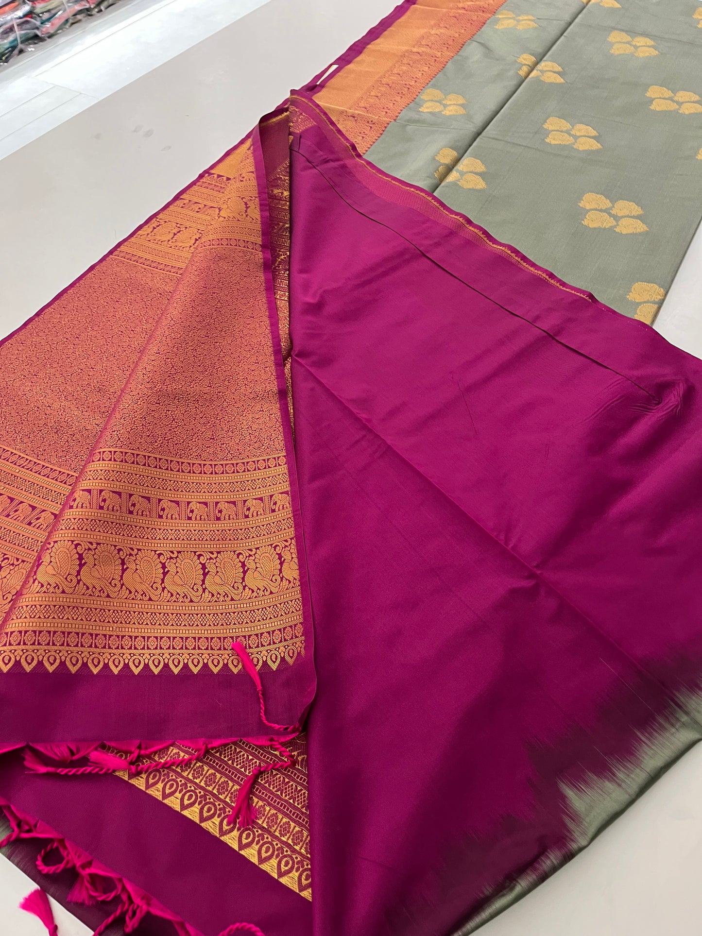 Semi Kanchi silk saree